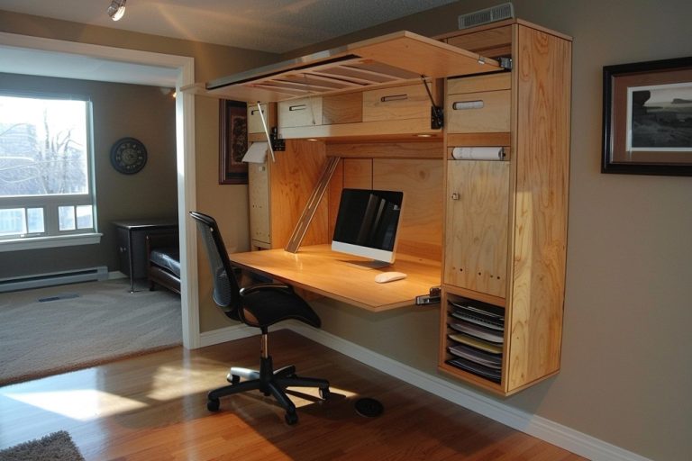 Bureau mural rabattable : la solution gain de place pour petits espaces